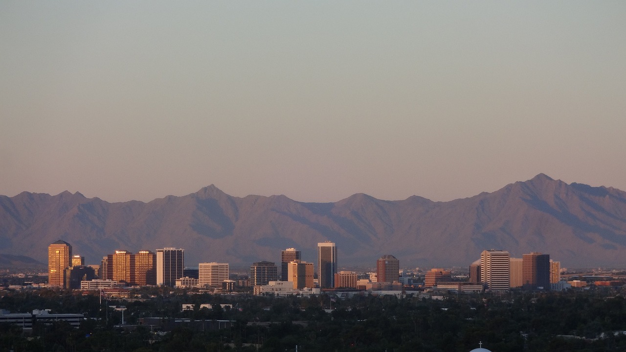 phoenix, cityscape, desert